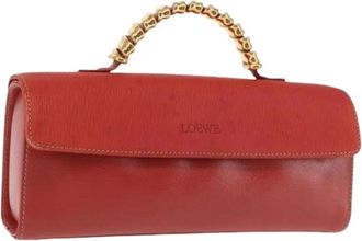 Loewe Pre-owned Handbags, female, Red, Size: ONE SIZE Pre-owned Leather Handbag