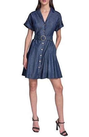 Karl Lagerfeld Denim Shirtdress in Indigo at Nordstrom Rack, Size 12