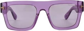 Tom Ford Fausto Violet Browline Mens Sunglasses FT0711 81Y 53