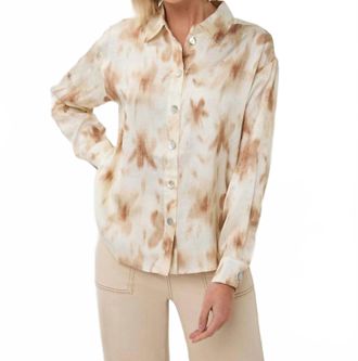 Esqualo Scarlet Wide Blouse In Flowerpower Print