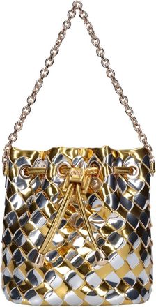 La Carrie Tassen, Dames, Geel, ONE Size, Leer, Night Edition Bucket Bag