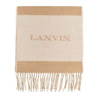 Lanvin Winter Scarves, female, Beige, Size: ONE SIZE Wool Scarf