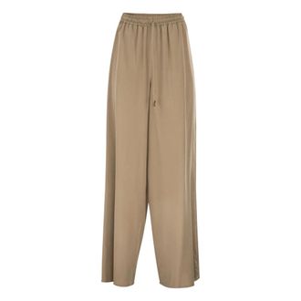 Max Mara Dames, Broeken, Beige, Maat: XS Zijde
