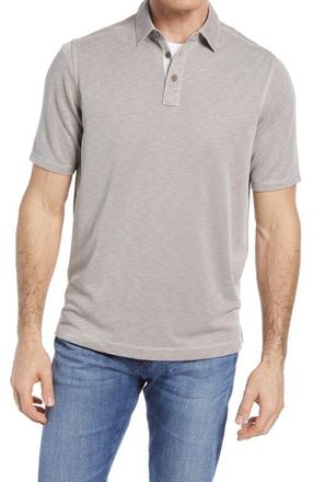 Johnston & Murphy Short Sleeve Slub Knit Polo in Sand at Nordstrom, Size Xxx-Large R