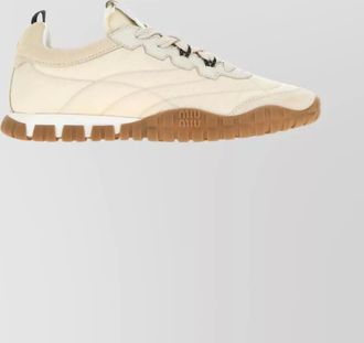 Miu Miu suede and re-nylon sneaker design