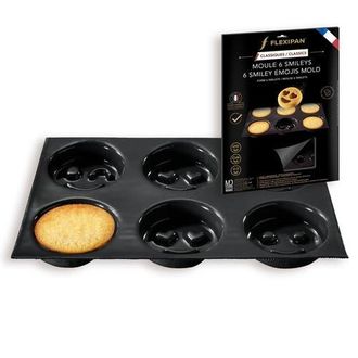 Silpat Flexipan 6 Smiley Emojis Premium Silicone Baking Pan in Black at Nordstrom