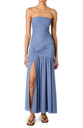 Nia Abbott Kinney Strapless Maxi Dress in Slate Blue at Nordstrom, Size X-Large