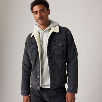 Levi's Corduroy Type III Sherpa Trucker Jacket - Mens - 2XL - Brown