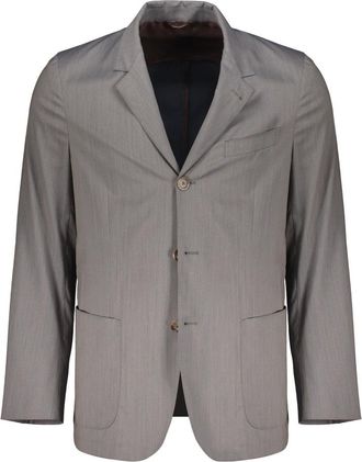 Fedeli Enkelrijige blazer - Heren - Business blazers - Grijs - L - Wol - Kostuums