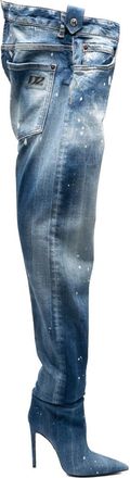 Dsquared2 Denim Heel Boots