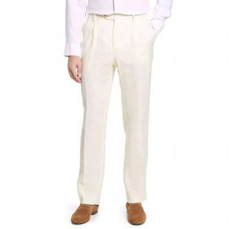 Berle Classic Linen Pant In Cream