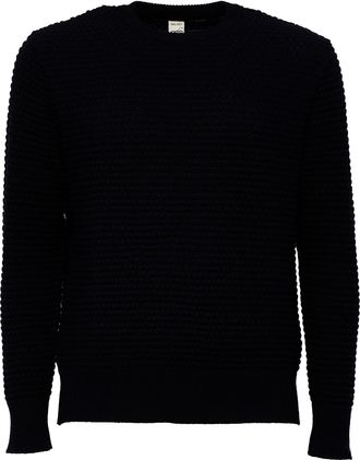 G.R.P. Spotknit Honeycomb Knit Long-Sleeve Sweater