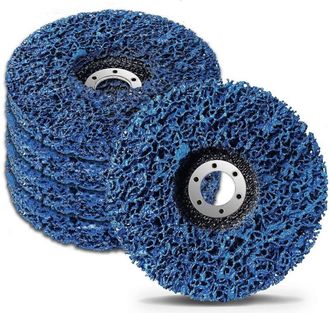 Elle Disco De Limpieza De 5 Piezas (azul) De 125 Mm, Disco Abrasivo Para Decapar Pintura, Disco Abrasivo De Banda De Polietileno, Removedor De Pintura Y &Oacute;x