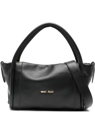 Marc Ellis Borsa tote con placca logo - Nero