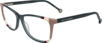 Carolina Herrera Womens 55mm Teal Brown Opticals