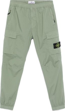 Stone Island Pantaloni con applicazione Compass - Verde