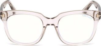 Tom Ford Blue Light Block Square Ladies Eyeglasses FT5537-B 072 52