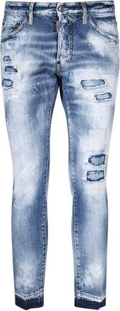 Dsquared2 Mens Dsquared2 Cool Guy Cropped Blue Denim Pants - Size: 30/32