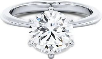 Tilla 14K white gold lab-grown diamond solitaire ring - women - 14kt White Gold/Lab Grown Diamond - 5 - Silver