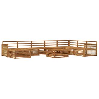 vidaXL Conjunto De Sof&aacute;s De Exterior 9 Uds. Natural Vidaxl