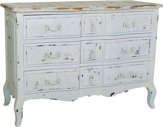 Wanderlust Deco C&oacute;moda de madera lacado blanco 120x51x84