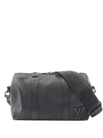 Louis Vuitton 2010-2025 Grained Leather City Keepall crossbody bag - Black