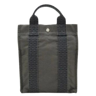 Herm&egrave;s Pre-owned Canvas Aline Backpack PM - Dames - Pre-owned - Grijs - Maat: ONE Size