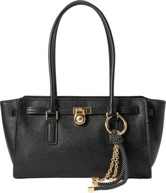 Michael Kors Hamilton Moderne Small Leather Satchel - Dames - Schoudertassen - Zwart - ONE Size - Leer - Tassen