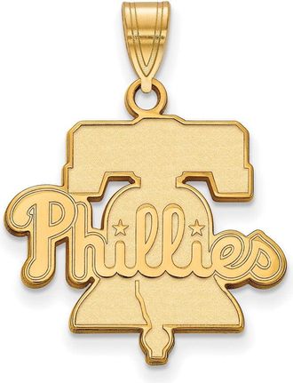 Diamond2Deal 14k Yellow Gold Gold Philadelphia Phillies Liberty Bell Large Pendant