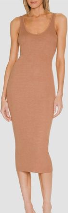 Enza Costa Tank Midi Dress In Bronze
