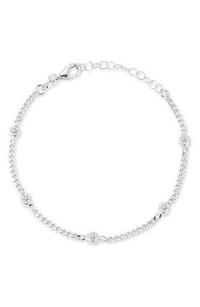 Glaze Jewelry Cubic Zirconia Station Bracelet in Silver at Nordstrom Rack