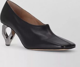 J.W.Anderson leather chain heel pumps