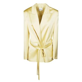 Andamane Blazers, female, Yellow, Size: S Giacca Kimono Con Cintura