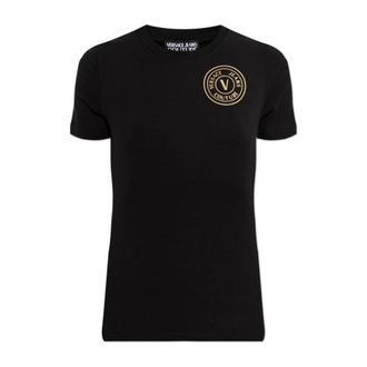 Versace Jeans Couture T-Shirts, female, Black, Size: M T-shirt with printed logo