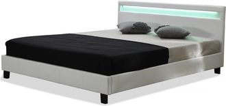 Habitat et Jardin Habitat Et Jardin - Cama Con Cabecero Led maria - 140 X 190 Cm - Blanco