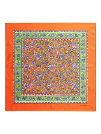 Polo Ralph Lauren silk scarf - men - Mulberry Silk - One Size - Orange