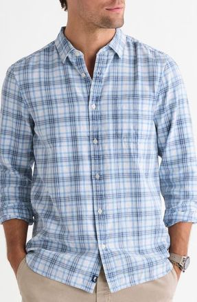 Vineyard Vines Sandstone Plaid Cotton Shirt in Coastline at Nordstrom, Size Xx-Large