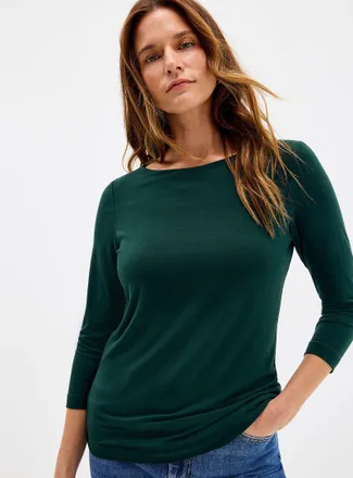 Contemporaine Womens 3/4-sleeve soft T-shirt