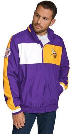 Tommy Hilfiger Mens Tommy Hilfiger Purple Minnesota Vikings Gael Lightweight Half-Zip Hoodie Jacket at Nordstrom, Size Medium