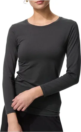 Uniqlo (WMNS) UNIQLO HEATTECH Crew Neck T-Shirt Grey 478940-08