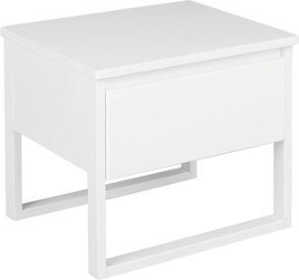 Beliani Beliani - Mesita De Noche Caj&oacute;n De Madera De Pino Blanca Acabado Aceitado Contempor&aacute;neo Giulia