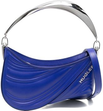 MUGLER Womens Small Spiral Curve 01 Embossed Tote Bag
