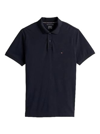 Tommy Hilfiger logo polo shirt - men - Cotton/Polyester/Elastane - M - Blue