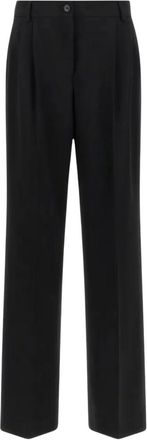 Dolce & Gabbana Rechte broek - Dames - Broeken - Zwart - Maat: XL Wol