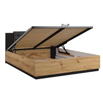 Petits Meubles Cama box estratificado marr&oacute;n negro