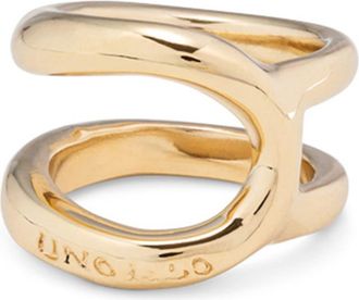 UNOde50 18K Gold-Plated Curvilinear Ring at Nordstrom, Size 8.5