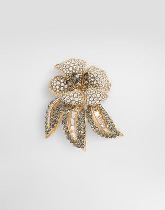 Dolce & Gabbana Flower Brooch - Man Bijoux Gold Metal Pz