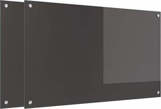 vidaXL Salpicadero De Cocina 2 Pcs Gris Oscuro 100 X 60 Cm Vidaxl