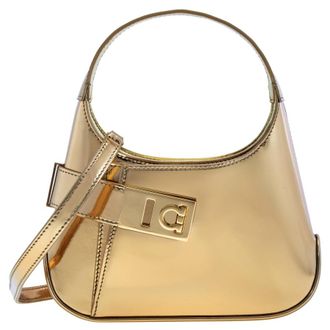 Ferragamo Arch Metallic Hobo Mini Bag