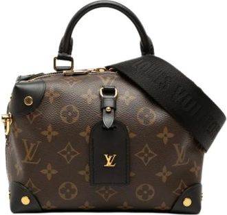 Louis Vuitton Pre-owned Petite Malle Souple - Dames - Vintage Handtas - Bruin - ONE Size - Leer - Vintage